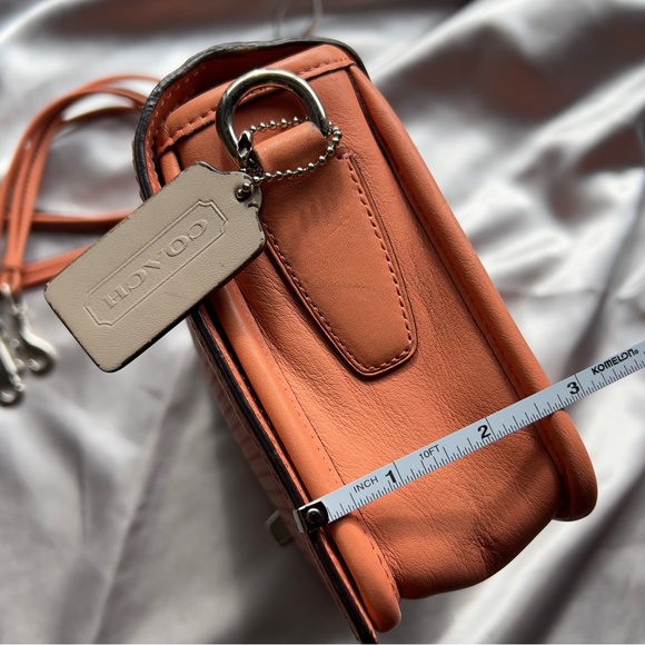 Coach Women’s Legacy Coral Perforated Leather Penelope Shoulder Crossbody Bag - Picture 12 of 13